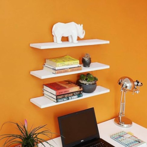 Floating Wall Shelf – Wall Mounted Storage Shelf for Living Room & Bedroom | Modern Home Decor Display Rack