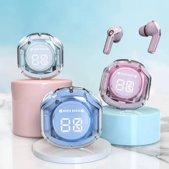 Transparent UltraPods Pro TWS Earbuds – LED Display Bluetooth 5.3 Wireless Earphones